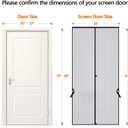Sunolga 34 x 81 Inch Magnetic Screen Door, Fits Doors Size 32 x 80 Inch, Reinforced Polyester Screen Door Mesh with Full Frame Hook & Loop, Door Screen Magnetic Closure for Hands-Free