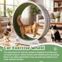 33" Large Cat Wheel for Indoor Cats, Cat Treadmill with Detachable Carpet & Teaser for Running/Walking/Training, Cats Exercise Wheel Suitable for Most Cats Kitten - Dark Black