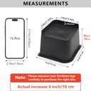 Bed Risers 4 inch Heavy Duty, 4 Pack Oversized Furniture Risers 6 inch, Black Bed Lifts Risers for Table, Sofa, Chair, Couch, Desk, Bed Frame Risers Supports Up to 6,500 Lbs