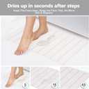 Foldable Stone Bath Mat, Non-Slip Diatomaceous Earth Bath Mat, Super Absorbent Quick Drying Bath Stone Mat, Luxury Bath mat for Bathroom Kitchen Bathtub, 23.4 * 15.4" White