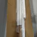 MEXAU White Tension Curtain Rods 41-118 In Extra Long Outdoor Patio Curtain Rods No Drilling Adjustable Heavy Duty Tension Rods for Windows Bathroom Living Room Curtains, Rod Diameter 1.26In