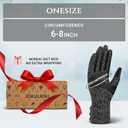 Womens Winter Gloves Spandex Touchscreen Warm Fleece Lined for Cold Weather (One Size, Black Heather)