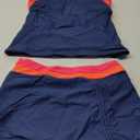 Beachsissi Bandeau Swimsuits for Women Strapless Swimwear Bathing Suits Tummy Control Color Block Tankini Skirt Sets M