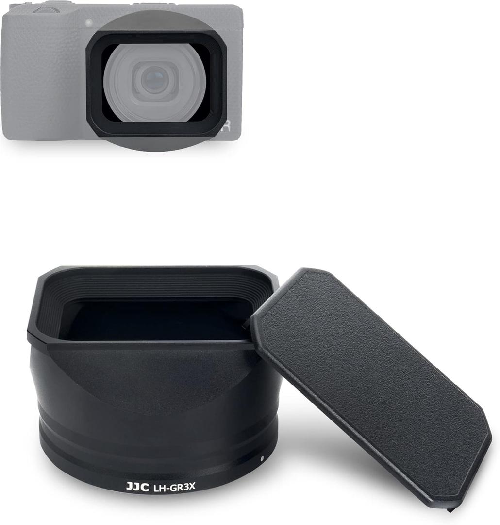 Metal Lens Hood for Ricoh GR IIIx GR IIIx HDF GR3x GR3x HDF Digital Camera, Bayonet Lens Shade with Hood Cap for Better Protection