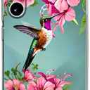 Case for Galaxy A35 5G,Hummingbird Flowers Blue Drop Protection Shockproof Case TPU Full Body Protective Scratch-Resistant Cover for Samsung Galaxy A35 5G