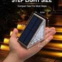 Solar Stair Lights Outdoor Waterproof, 8 Pack Step Lights Outdoor, Warm 3000K 13 LED Dusk to Dawn Solar Lights for Steps, Deck, Patio, Front Steps, Walkway, Backyard Decor