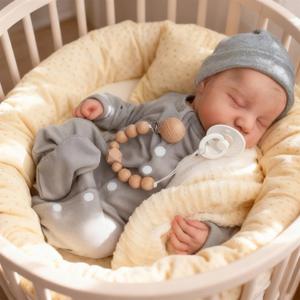 WOOROY Realistic Reborn Baby Dolls - 18 Inch Full Vinyl Body Lifelike Reborn Boy Doll Poseable Real Life Newborn Sleeping Silicone Baby Dolls Gift Toys with Accessories for Kids Age 3+