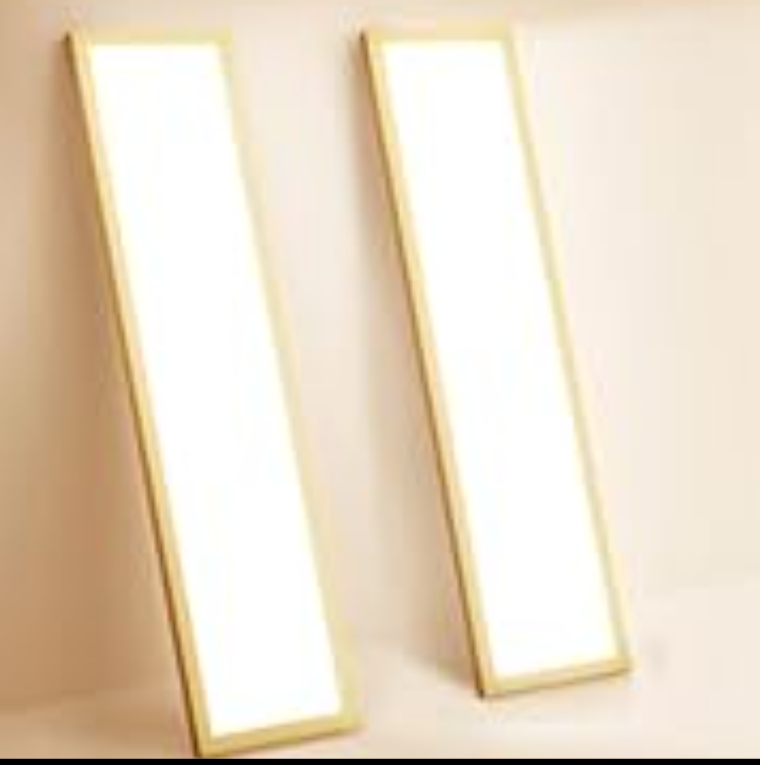 AIKVSXER 1x4 LED Flat Panel Light Surface Mount for Auditoriums Hotel-50W 5500LM 120V 3000K/4000K/5000K Triac Dimming 10%-100% Kitchen Lights Ceiling Flush Mount (2 Pack)