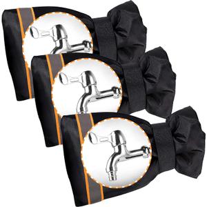 3 x Outdoor Faucet Socks - 5.9" W x 7.7" H for Winter Freeze Protection, Tap Cover, Spigot Cover - 3 Piece