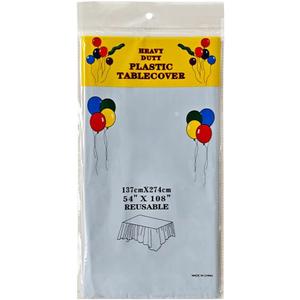 2 Pack Plastic Tablecloths Disposable Table Covers Plastic Table Cloths for BBQ Picnic Birthday Wedding Parties Waterproof Oil-Proof Tablecloth Light Weight Light Blue TableCover 54 x 108 in