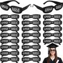 Relaxweex Graduation Party Favors 2026 Prom Sunglasses Grad 2026 Sunglasses with Glitter Diamond Grad Photo Booth Prop