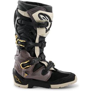 Alpinestars Men's Tech 7 Enduro Boot, Dual-Compound Enduro Sole Grip & Durability, Black/ Dark Gray/ Gold, 9