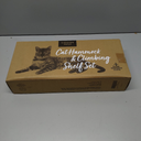 Chasing Tails Cat Wall Shelves - Four Step Cat Shelf with Scratch Board, Mounted Cat Shelves, Sturdy Cat Wall Furniture for Indoor Cats, Kittens - Extra Cat Wall Hammock Cover Included