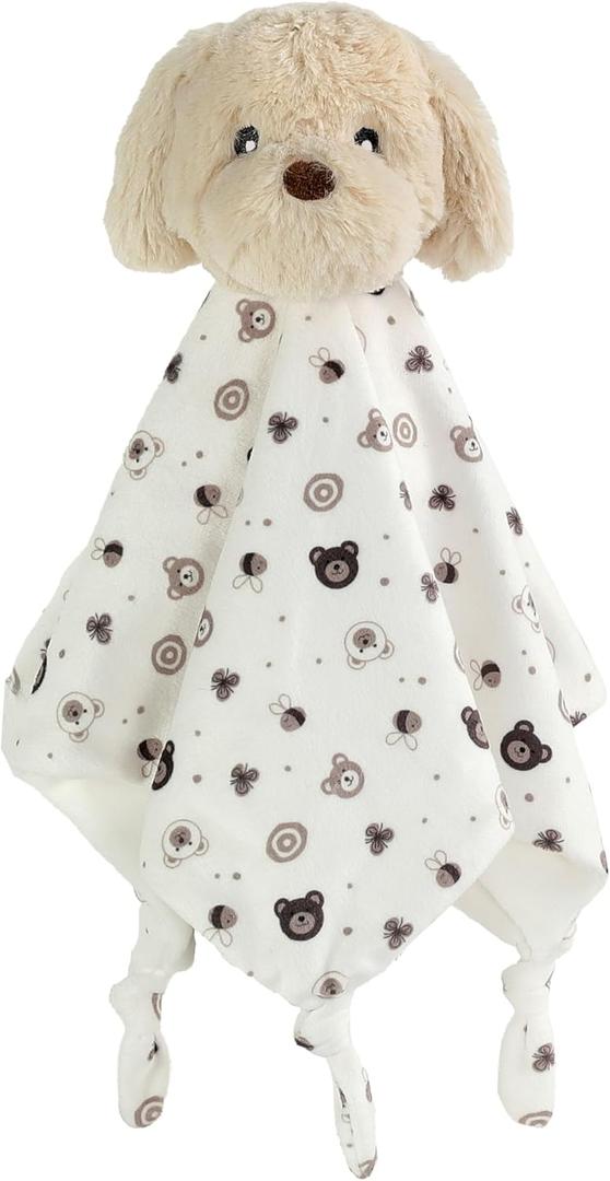 CREVENT Cozy Plush Baby Security Blanket, Loveys for Baby Girls and Boys, Birthday (Dog)