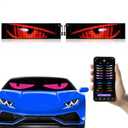 2Pcs Devil Eyes Light for Cars | LED Eyes for Truck Windshield | Flexible Scrolling Programmable LED Sign | Can Edit Text/Graffiti/Animations