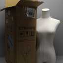 Adjustable Female Dress Form Mannequin with Golden Metal Stand for Clothes Window Display