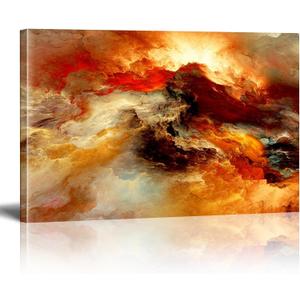 Abstract Wall Art Orange Flow Landscape Pictures Abstract Modern Artwork wall Decor Stretched Canvas Wooden Framed for Bedroom Home Office Dining Room Decoration 16''Hx24''W / 40x60cm Abstract Wall Art Orange Flow Landscape Pictures Abstract Modern Artwork wall Decor Stretched Canvas Wooden Framed for Bedroom Home Office Dining Room Decoration 16''Hx24''W / 40x60cm