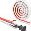 UOMTFAI Wall Cord Hider 196 Inch, Self Adhesive Cable Hider Cord Cover for Wires, Flexible Wire Cover Cable Raceway for Cord Management W0.59 H0.39in White