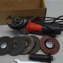 AVID POWER Angle Grinder, 7.5-Amp 4-1/2 inch Electric Grinder Power Tools with Grinding and Cutting Wheels, Flap Disc and Auxiliary Handle for Cutting, Grinding, Polishing and Rust Removal - Red