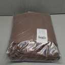 NICETOWN Linen Brown Curtains 102 inches Long for Bedroom, Rod Pocket & Back Tab Privacy Added with Light Filtering Thick Flax Linen Burlap Window Treatments for Living Room, W55 x L102, 2 Panels