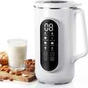 10 in 1 Nut Milk Maker, AMZCHEF 40oz Plant Milk Maker for Homemade Almond Milk, Soy Milk, Oatmeal, and Non-Dairy Beverages, BPA Free Almond Milk Maker with Delay Start, Keep Warm, Clean, Boiling