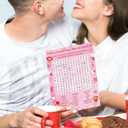 2 x 50pcs Valentine's Day Party Game Cards for Valentine Gifts Party Supplies Word Search Scramble Bingo Pictionary Matching Game Cards Set (No Answer)