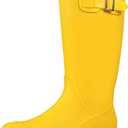 Tall Waterproof Rubber Garden Rain Boots with Buckle | Soft shaft, breathable lining , non-slip outsole , and rinse-clean care for muddy yards, rainy commutes, farms, and dog walks, Size 9