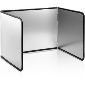 Foldable Stainless Steel Splatter Guard, Oil Splash Protection Backsplash, Splatter Guard for Frying Non-stick 3 Sided Foldable for Stove Top Wall, Easy to Clean and Store for Stove Top and Frying Pan