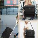 Relavel Rolling Makeup Train Case, Cosmetology Case on Wheels with 4 Clear Bags, Professional Makeup Artist Set Bags Cosmetic Storage Organizer with Adjustable Dividers, 360 Spinner Wheels, Black