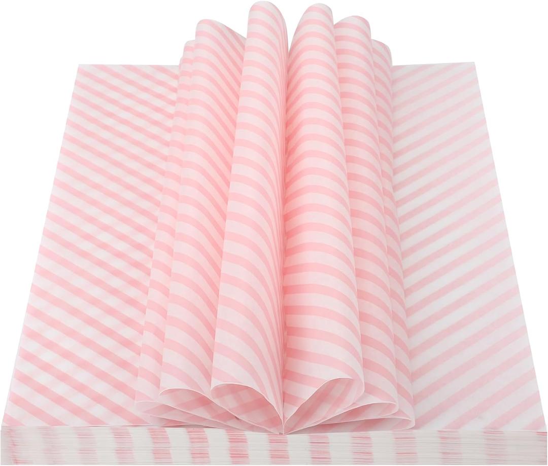 EUSOAR Sandwich Wrapping Paper, 100 Sheets 11.8" x 11.8" Deli Food Paper Sheets, Grease Resistant Precut Food Basket Liner Baking Parchment Papers Sheet for Party, Festival and Outdoors Wrapping