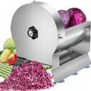 Upgraded Commercial Vegetable Slicer with Hands-Free Operation, Carry Handle & Cleaning Brush, 2-in-1 Electric & Manual Stainless Steel Fruit Cutter, Adjustable 013mm for Cabbage, Potatoes, Tomatoes