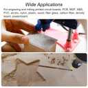 uxcell End Mill CNC Router Bits, 1/8" 3.175mm Shank 0.6mm x 5.5mm Titanium Coated Tungsten Carbide Engraving Milling Cutter for PCB Plastic Fiber Wood 4pcs