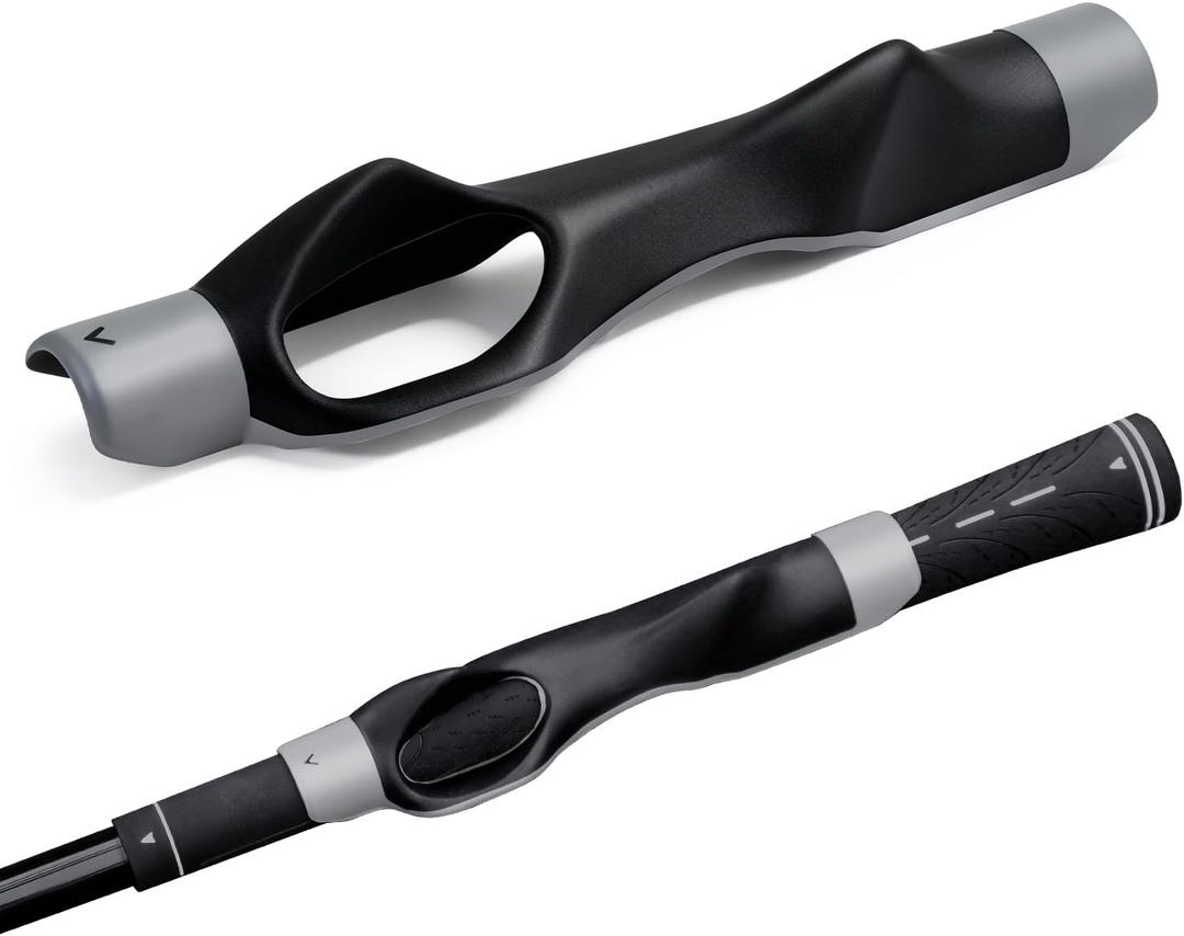 Golf Grip Trainer, Grip Trainer Golf for Boosting Grip Strength, Precision & Swing, Training Aid to Train Correct Hand Position & Achieve Outstanding Performance (Grey)