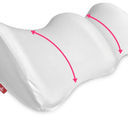 Premium Memory Foam Knee Pillow for Back Sleepers – Leg Support Wedge, Bolster Pillow for Under Leg & Back Pain Relief – Ideal for Home & Salon – White