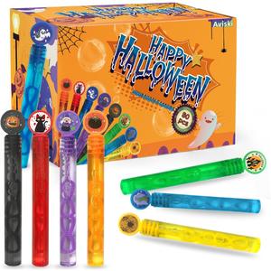 80 Pack Halloween Bubble Wands, Mini Bubble Wands for Halloween Party Favors, Toys for Girls Boys Kids Toddler Adults, Party Bag Stuffers Goodie Bag Filler, Classroom Prizes