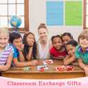 48 Pcs/24 Sets Valentine's Day Dinosaur Keychains Gift Crafts Dinosaur Nugget Cards and Beaded DIY Key Chain Making Kit Valentine Exchange Gifts for Classroom School Activities Party Favor