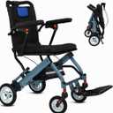 Lightweight Folding Transport Wheelchair for Adults, 16" Seat Chair
Lightweight Aluminum Frame Mobility Chair, Flip-Up Armrests Footrests Double Brakes, Double Brake, 300 lbs Weight Capacity