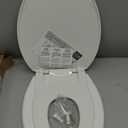 Little2Big Toilet Seat with Built-In Toddler Potty Training Seat, Slow Close, Easy to Install, Made in USA, ELONGATED, White
