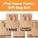 MilkToast Brands Funny Gift Bags for Adults, Set of 5, 11 x 8 x 4, 1 Count