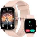 Smart Watch for Men Women, Bluetooth Calling, AI Built-in, IP68 Waterproof, Fitness Tracker, Sleep Monitoring, 1.85'' DIY Dial, 100+ Sports Modes, 7 Days Battery, Compatible with Android & iPhones (Pink)