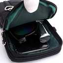 Small Crossbody Wallet Phone Bag Women Mini Crossbody Purse Cell Phone Shoulder Bag Mini Wallet Over Shoulder Strap (Ebony Black)