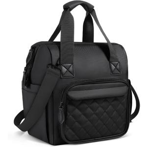 ISEYOU Large Lunch Bag for Men & Women, 20L Insulated Cooler Bag with Wide Opening, Leak-Proof & Multi-Pocket Leather Lunch Box, Adjustable Strap Lunch Tote Bags for Work, Office, Picnic and Camping