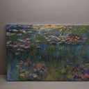 msspart Large Water Lilies by Claude Monet Canvas Wall Art Famous Painting - Classic Canvas Art Wall Decor Picture Print for Home Office Wall Decor-24" x48"
