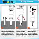 6PCS Twist Lug Nut Socket Set - 1/2 inch Drive Damaged Nut Lock Remover Extractor - Rusted & Stubborn Locking Nut Removal Tool Kit with 17mm 19mm 21mm 23mm 27mm Sockets & Center Punch Bar
