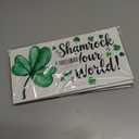 4 x OHOME St Patricks Day Decorations - Hanging Wooden Sign for Wall Home Door Birthday | Shamrock Decorations Wood Wreaths Irish St Patty's Day Accessories Party Favors - St. Patrick's Day Decor