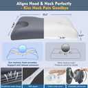 Adjustable CPAP Pillow for Side & Back Sleepers Reduce Mask Air Leaks & Pressure, Cervical Memory Foam Neck Support with 2cm Removable Insert, Cooling Washable Cover Fits Full Face & Nasal Masks
