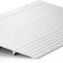 Door Threshold Ramp 3" Rise Door Ramp Aluminum Entry Ramp or Doorways Rated 800 lbs Load Capacity forWheelchair Scooters Power Chairs Walkers Metallic