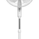 EZ-Chill 16 Oscillating Pedestal Fan, 3-speed Options, 90-Degree Oscillating Head, Adjustable Height and Tilt, Powerful Air Flow, White, MTSP15-16AZ