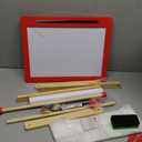 VEVOR Tabletop Art Easel for Kids, 3-in-1 Wooden Double-Sided Kid's Art Easel with Magnetic Whiteboard, Chalkboard, Paper Roll, Foldable Portable Drawing Board with Painting Accessories for Boys Girls