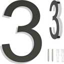 10 inch Large Stainless Steel House Nunmbers, Black Modern House Address Door Nunmber for Outside, Easy to Install, Matte Black(3)